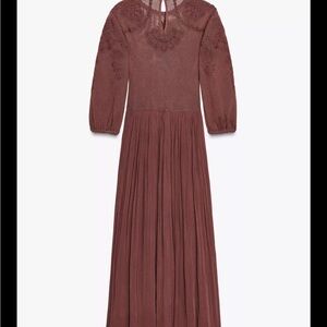 Zara Brown Midi Dress